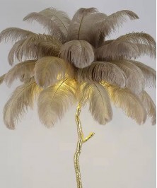 Feather Modern LED Floor Lamp – Stylish & Functional Grey